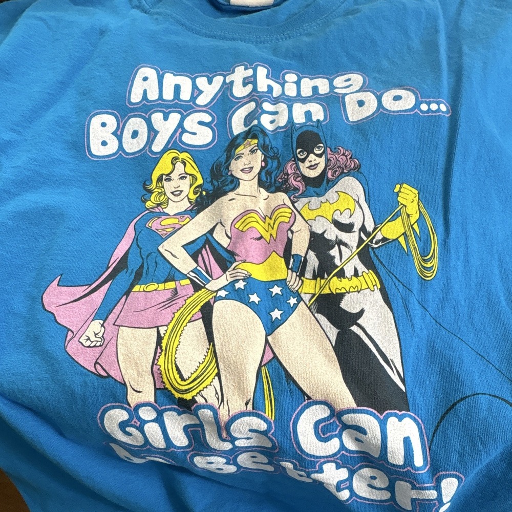 DC Comics Originals Blue Graphic Print Cotton Crew Neck T-Shirt Men's S - Picture 4 of 4